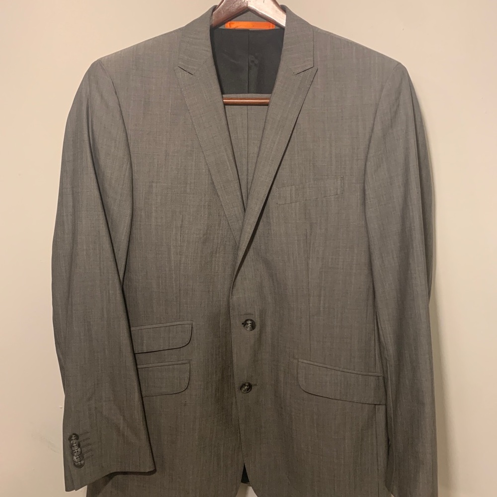 Ben Sherman Gray 2 button wool suit